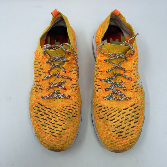Nike Zoom Air Flyknit Streak 6 Men’s Size 9.5 Running Shoes Yellow Orange 902156 - Picture 5 of 10